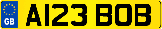 English Number Plate